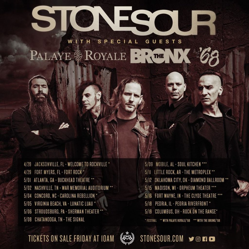 Stone Sour announces U.S. headlining tour dates