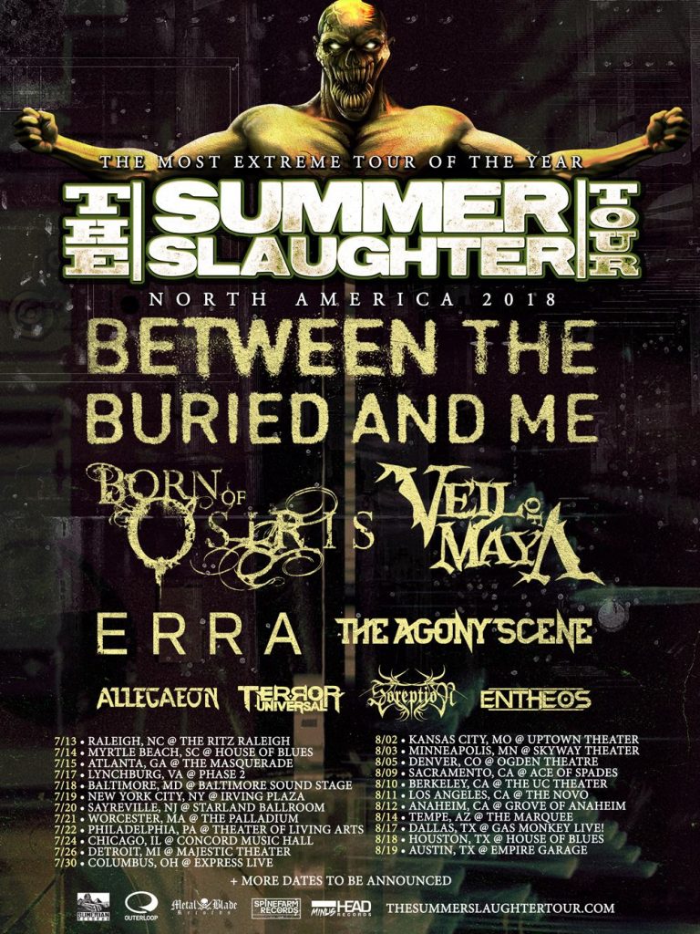 Summer Slaughter Tour confirms leaked info, Between the Buried and Me set release date for Automata II