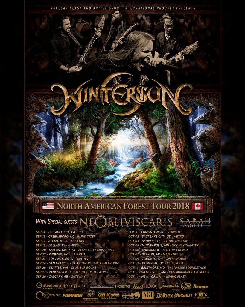 Wintersun announce North American Fall Tour with Ne Obliviscaris