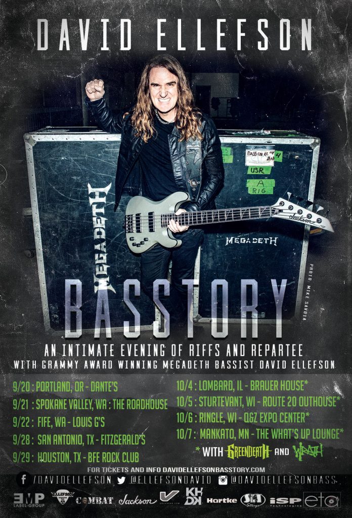 Megadeth bassist David Ellefson announces ‘Basstory’ tour dates