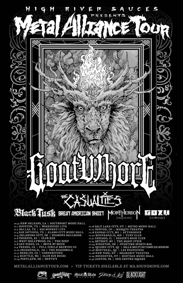Metal Alliance Tour includes Goatwhore, The Casualties, Black Tusk, etc.