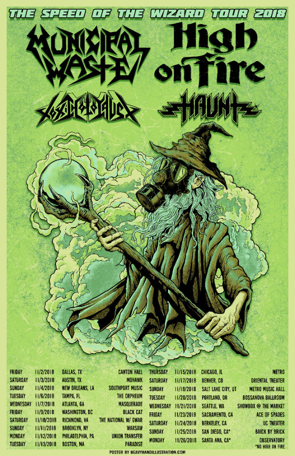 Municipal Waste and High On Fire announce co-headlining Fall U.S Tour