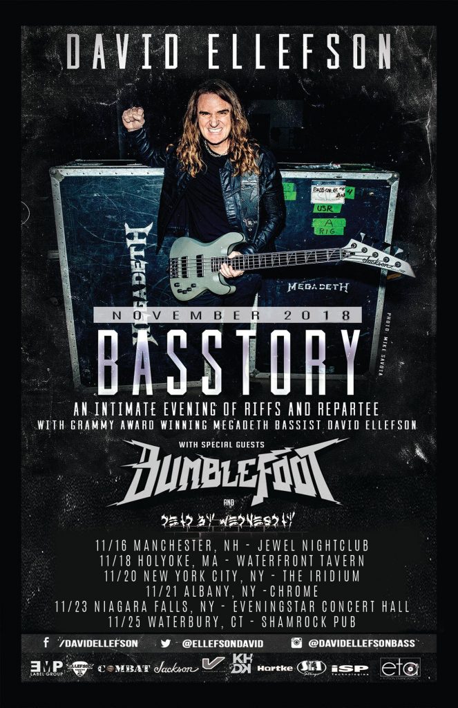 Megadeth bassist David Ellefson announces East Coast ‘Basstory’ dates