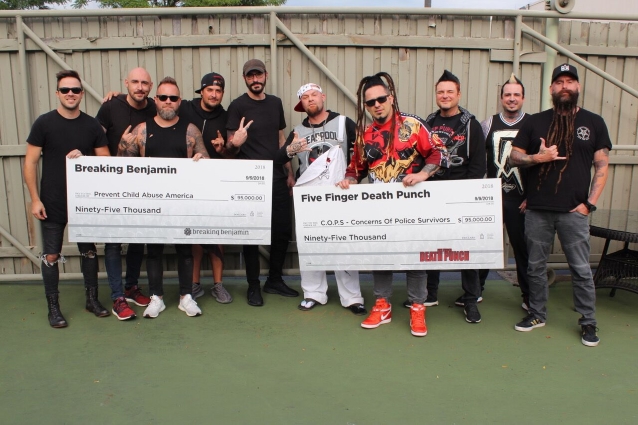 Five Finger Death Punch & Breaking Benjamin donates $190,000 from summer trek to charity