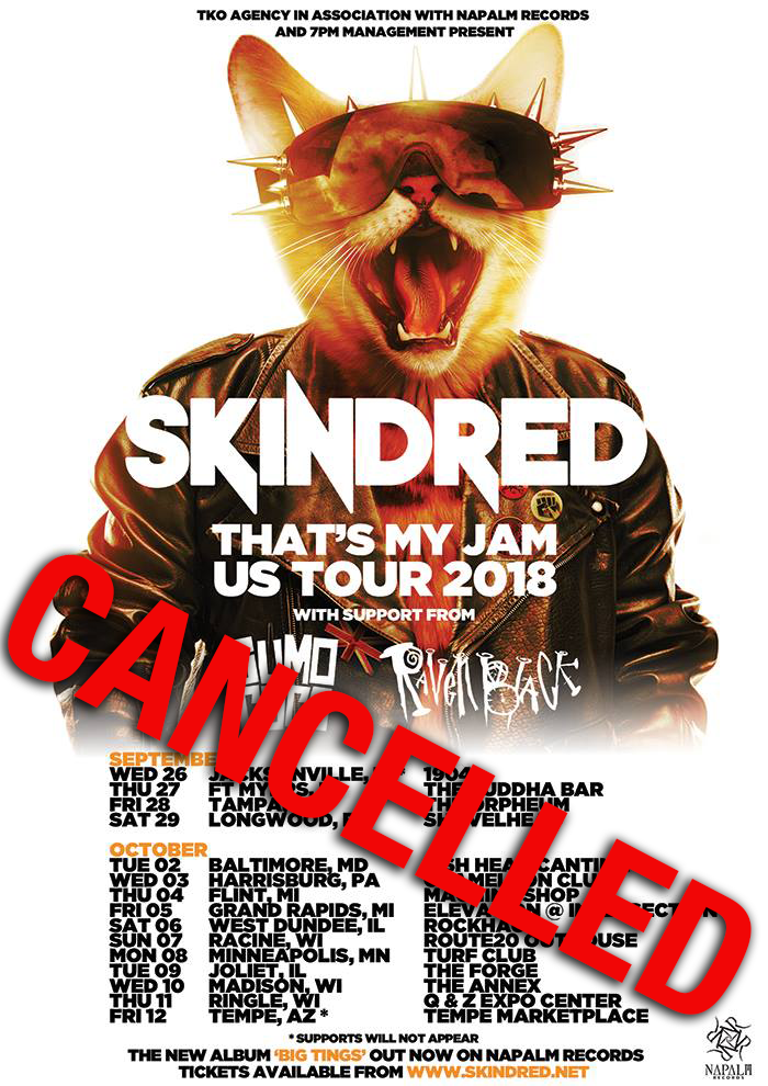 Skindred’s U.S tour cancelled