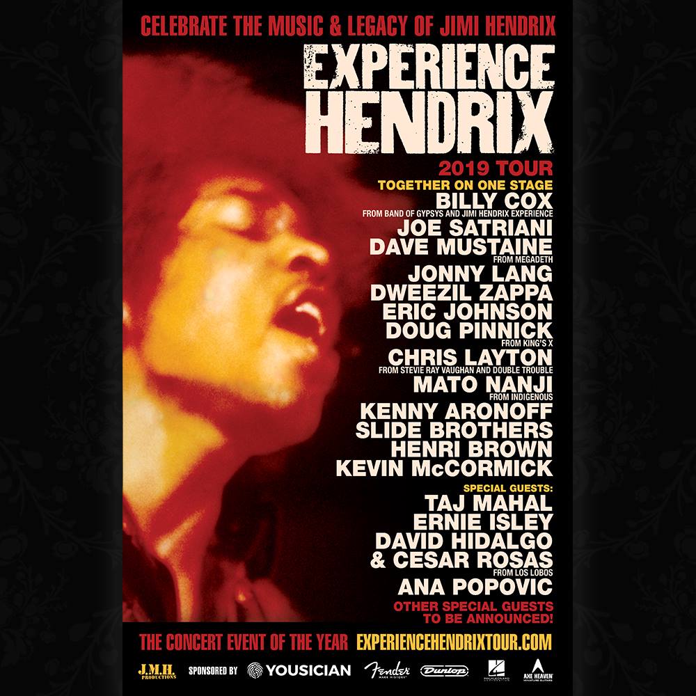 Dave Mustaine, Joe Satriani and more confirmed for 2019’s ‘Experience Hendrix’ Tour