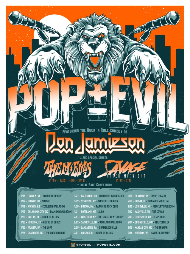 Pop Evil announce 2019 U.S Winter tour w/ Don Jamieson