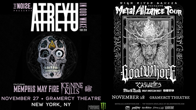 Win a pair of tickets for Metal Alliance or Atreyu in NYC!