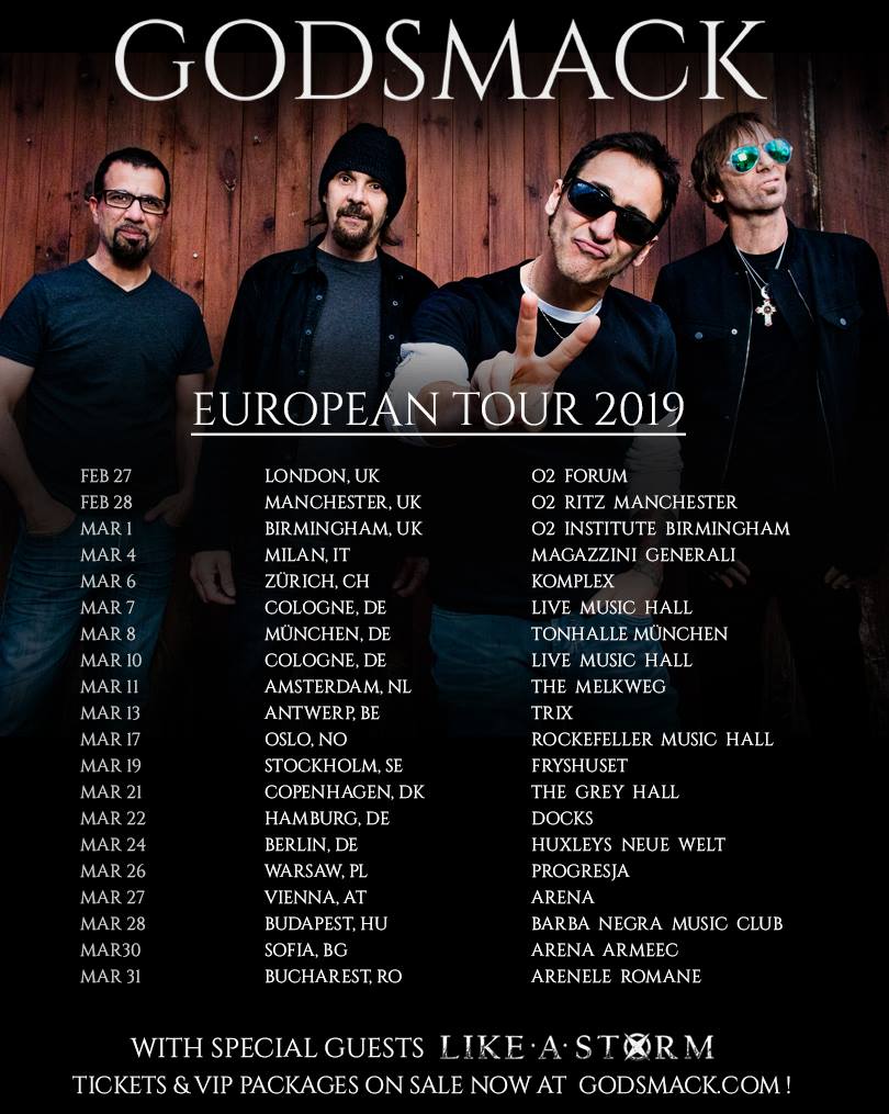 Godsmack announces rescheduled European tour dates Metal Insider