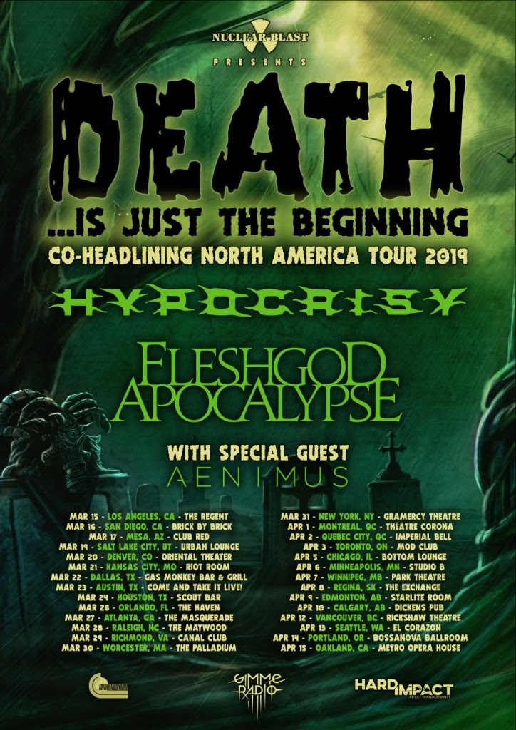 Hypocrisy and Fleshgod Apocalypse announce co-headlining 2019 North American tour dates