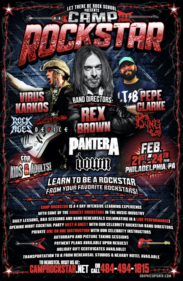 Rex Brown (Pantera/Down) added to Let There Be Rock School’s Camp Rock Star event