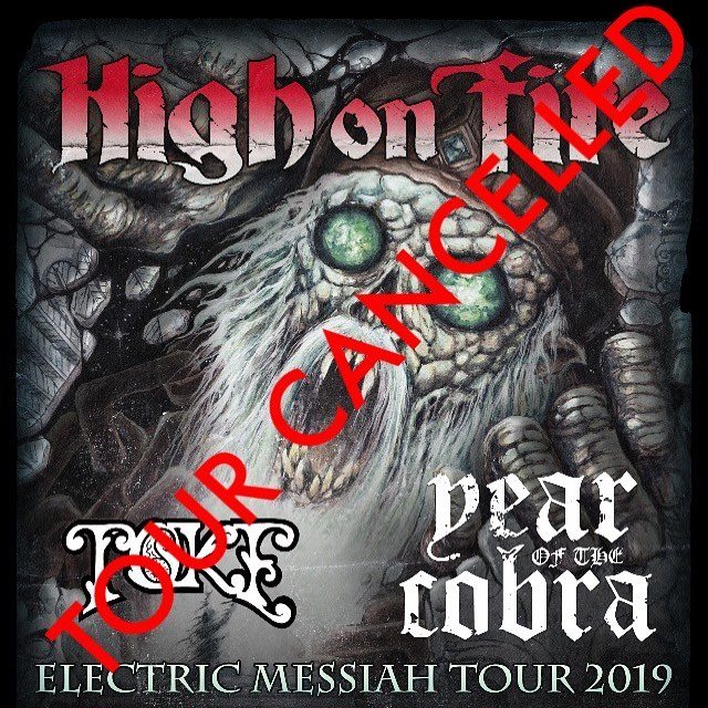 High on Fire cancel upcoming  tour due to Matt Pike’s health