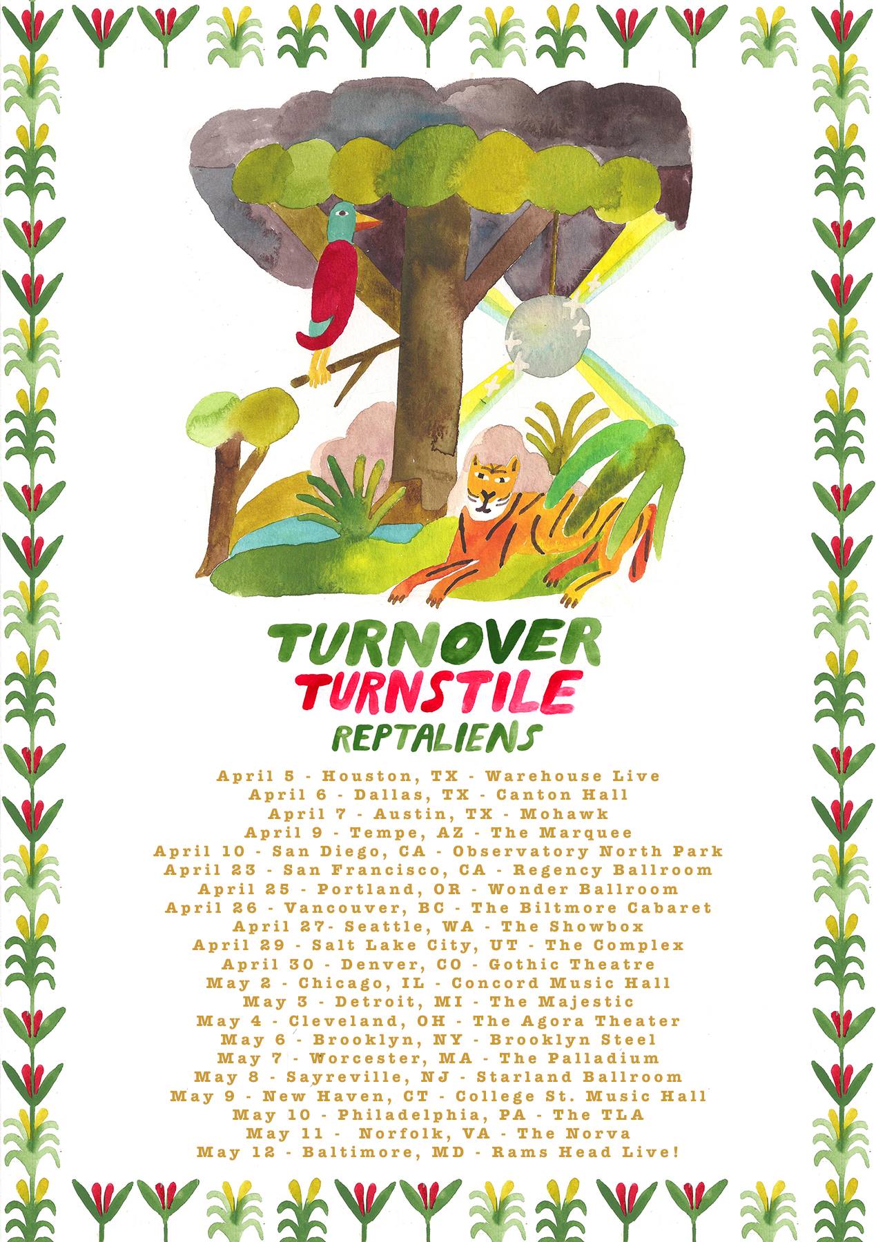 Turnstile joining Turnover on spring tour