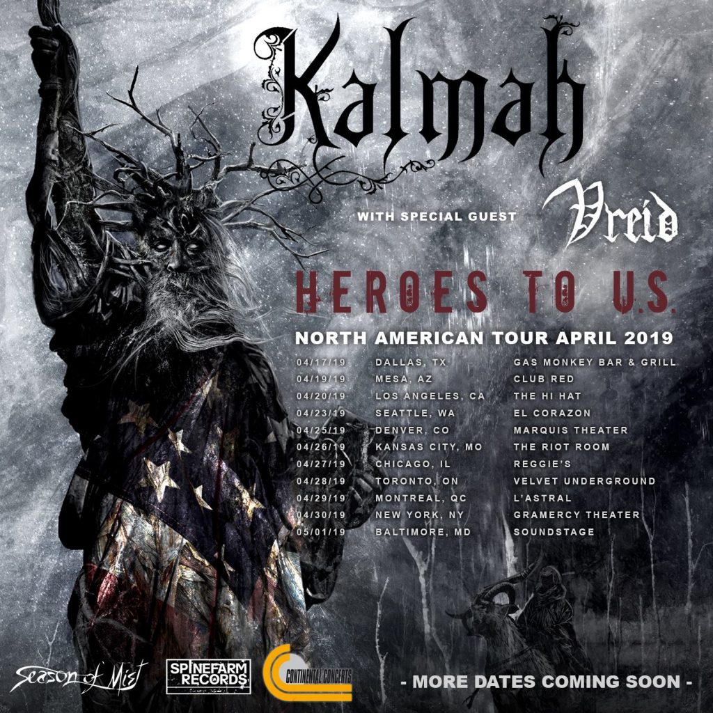 Kalmah announce North American spring tour w/ Vreid