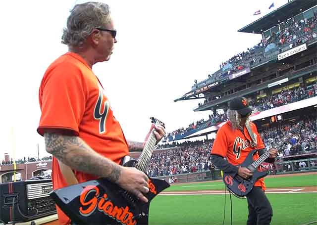 Watch Metallica participate in 7th annual ‘Metallica Night’ for the San Francisco Giants