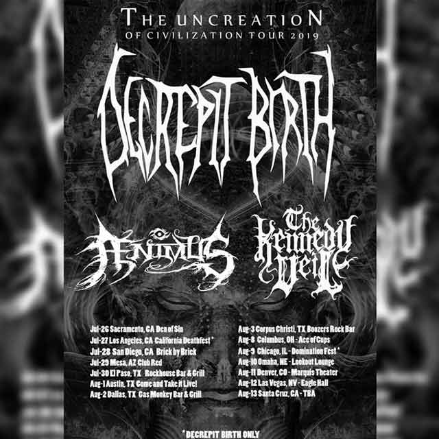 Decrepit Birth announce U.S tour w/ Aenimus & The Kennedy Veil