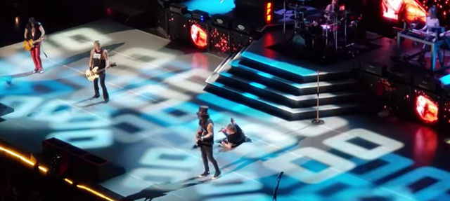 Watch Guns N’ Roses frontman Axl Rose fall during Las Vegas concert