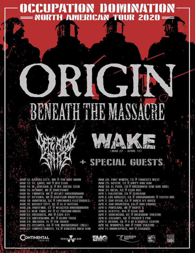 Coronavirus: Beneath the Massacre & Wake cancel shows; Origin committed to complete tour