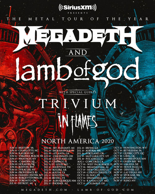 Megadeth and Lamb of God postpone summer leg of North American Tour