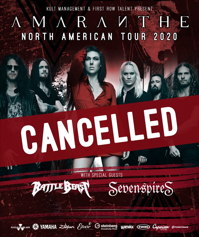Coronavirus: Amaranthe cancel North American Tour w/ Battle Beast & Seven Spires