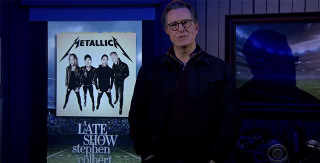 Watch Metallica perform “Enter Sandman” on ‘A Late Show: Super Bowl Edition’