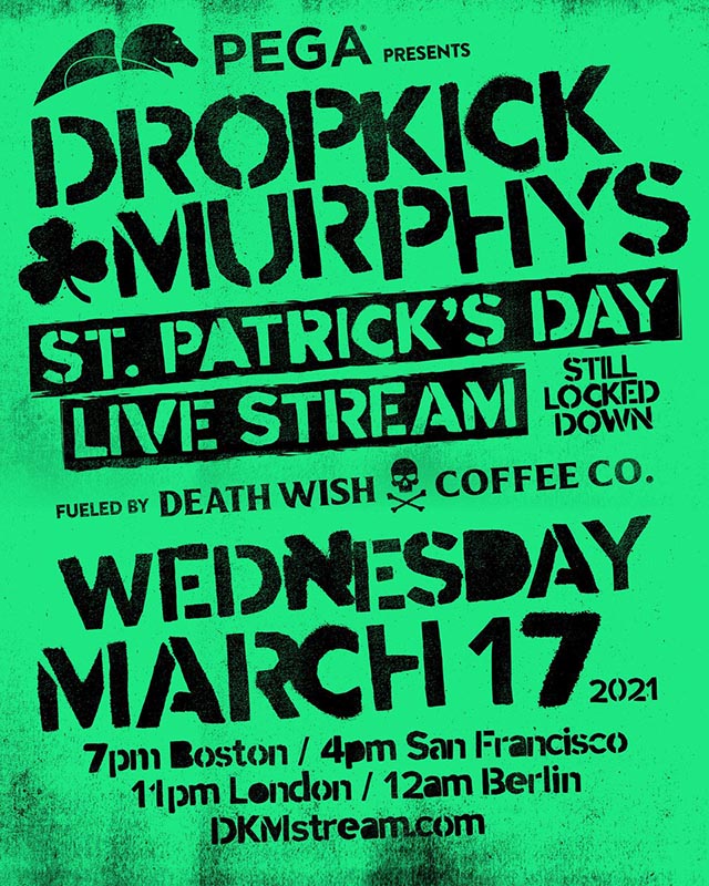 Dropkick Murphys team up with Death Wish Coffee on St. Patrick’s Day livestream